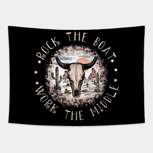 Rock The Boat. Work The Middle Cactus Leopard Bull Tapestry