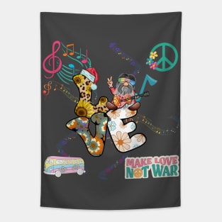 Hippie way, Hippie Lifestyle, Make Love not War Tapestry