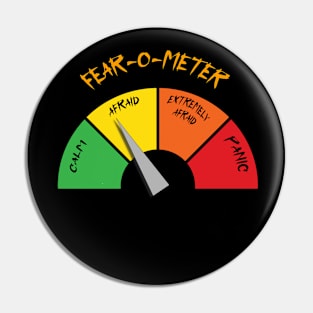 Funny Halloween fear-o-meter -  meter without readings. Pin