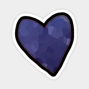 Small Blue Mosaic Heart Magnet