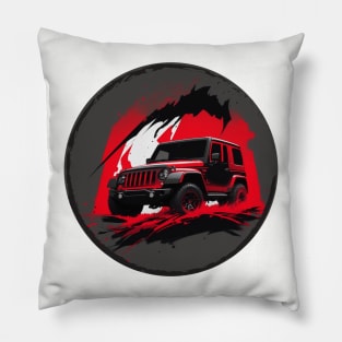 Jeep vehicle Red knight design Pillow