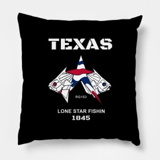 Texas Lone Star Fishing, " Lone Star Fishin 1845 " Pillow