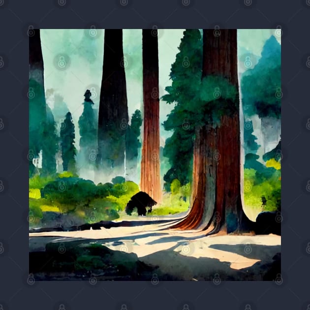 A forest of sequoias by etherElric