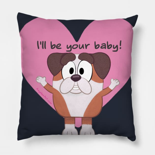 Winton Bluey Pillow by AmyNewBlue