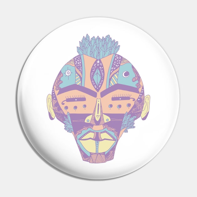 Retro Blend African Mask 4 Pin by kenallouis