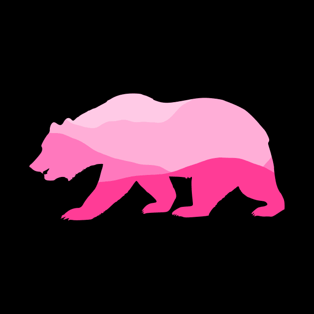 pink mountain bear by artirio