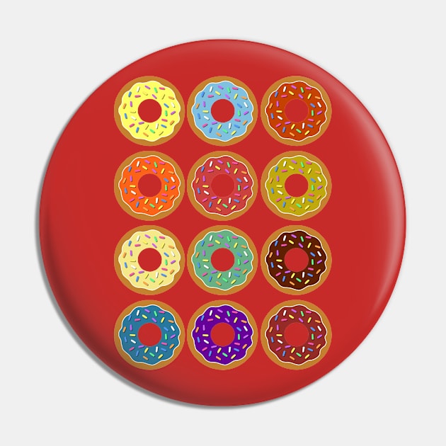 A Dozen Donuts Pin by headrubble