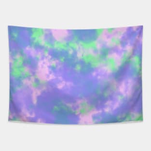 Groovy Boho Purple Green Tie Dye Tapestry