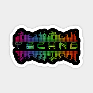 Techno Lover Equalizer EDM Music Festival Magnet