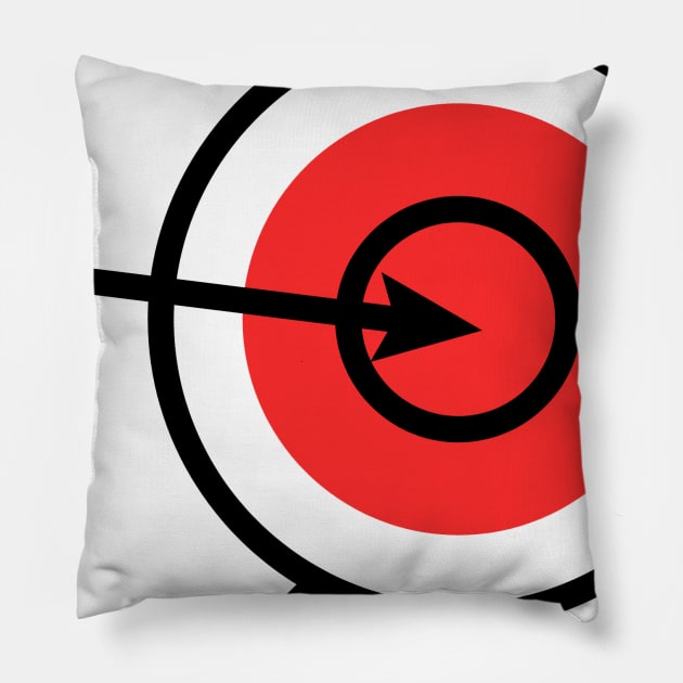 red black target archery design Pillow by Artistic_st