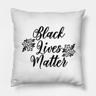 Black Lives Matter Flower Pillow