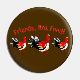 Turkeys are FRIENDS not food Pin