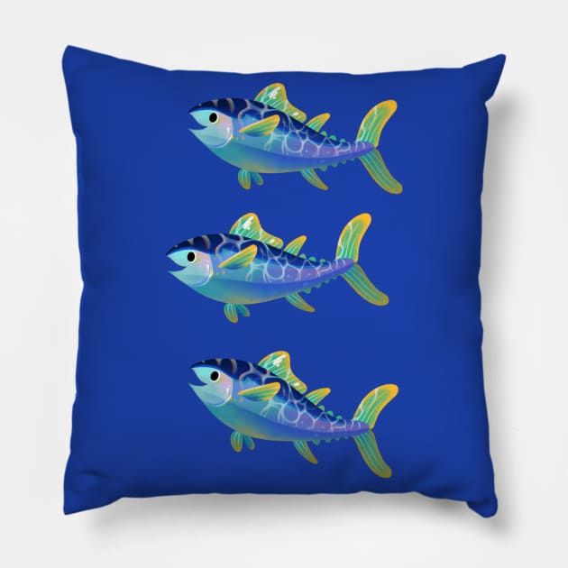 Atlantic Bluefin Tuna Pillow by pikaole