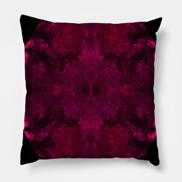 Red and Black Ink Blot Pillow by Designs_by_KC