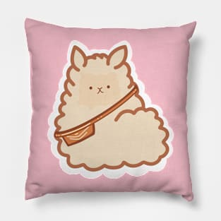 Cute Alpaca Ready for Adventure Pillow