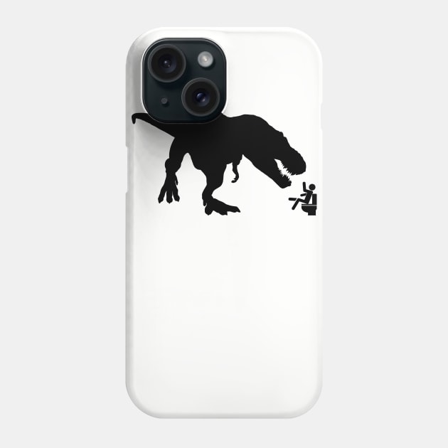 T-Rex VS Man On Toilet Jurassic Park Phone Case by DeepFriedArt