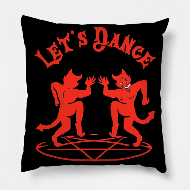 Satan Dance Baphomet Occult Satanism Pillow by Foxxy Merch