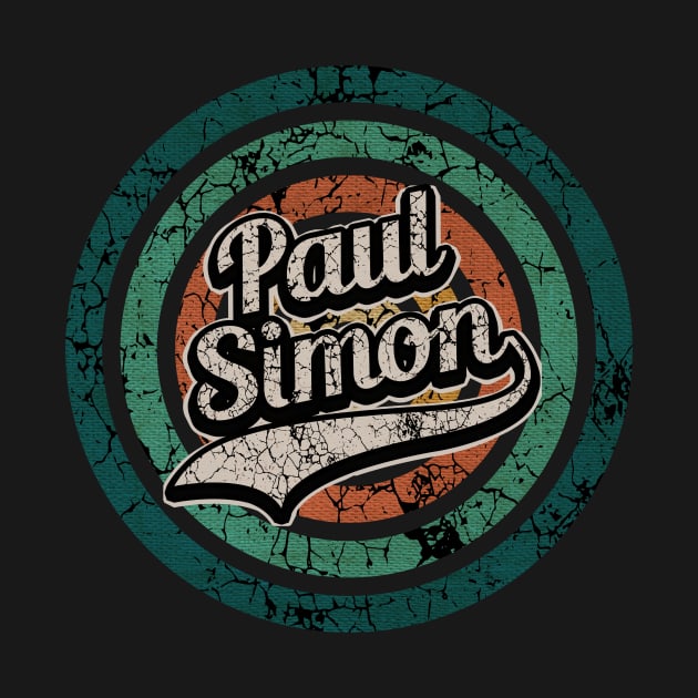 Paul Simon // Retro Circle Crack Vintage by People Mask