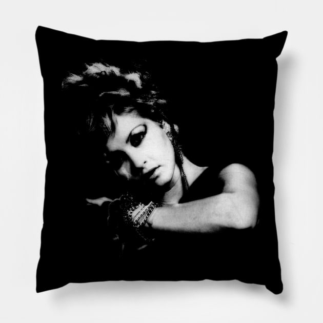 Vintage Music Cyndi Lovers Men Women Pillow by WillyPierrot