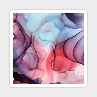 Flame Fired Alcohol Ink Painting Magnet