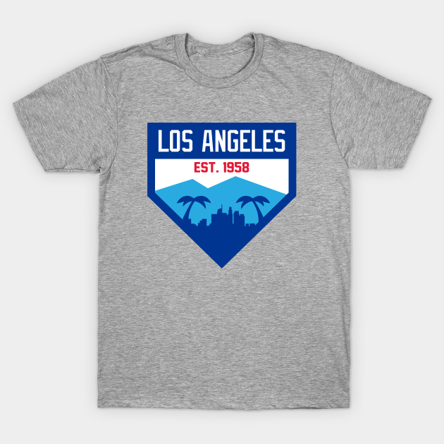 Discover Los Angeles Home Plate Skyline - Los Angeles - T-Shirt