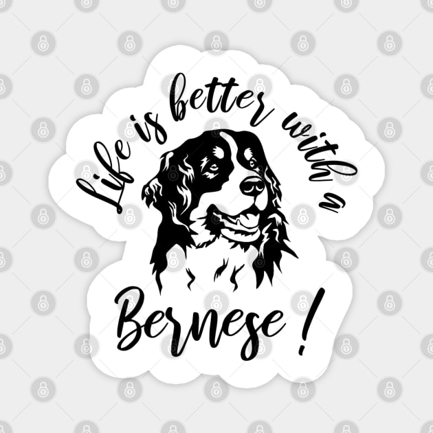 Bernese mountain dog Magnet by Bernesemountaindogstuff