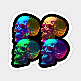 Warhol Skulls Magnet