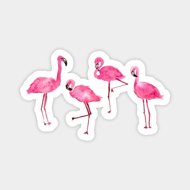 pink flamingos Magnet by alenaganzhela