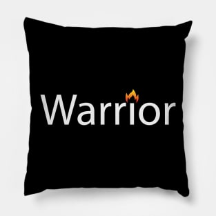 Warrior creative text design Pillow