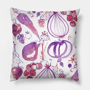 Watercolour Winter vegetables Pillow