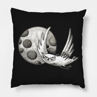 Grumpy Owl - Full Moon - Eagle Owl - Little Owl Pillow