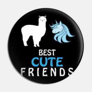 Cute Alpaca and Unicorn Pin