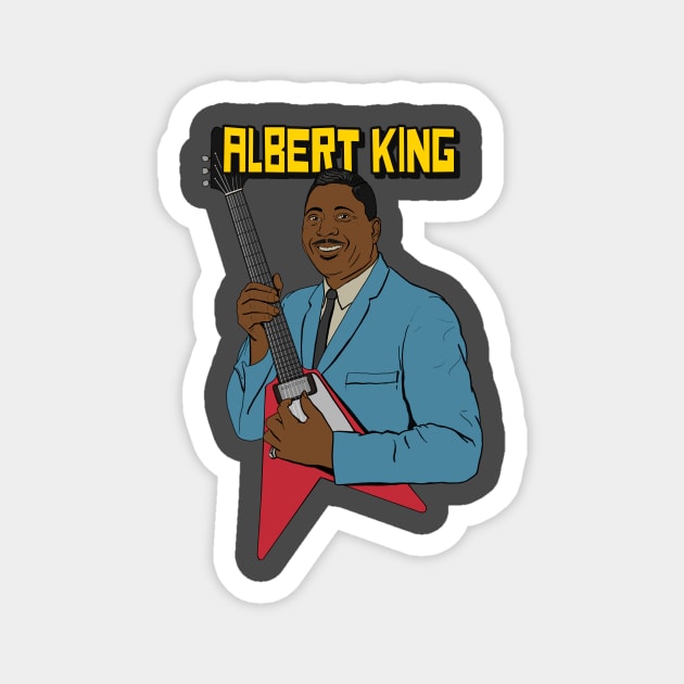 Albert King Magnet by ogeraldinez