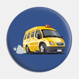 cartoon taxi bus Pin