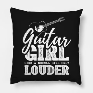 Guitar Girl Like A Normal Girl Only Louder Pillow