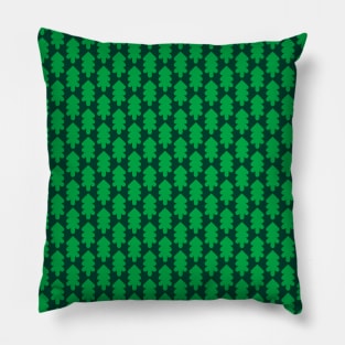 Green fir trees pattern, version four Pillow