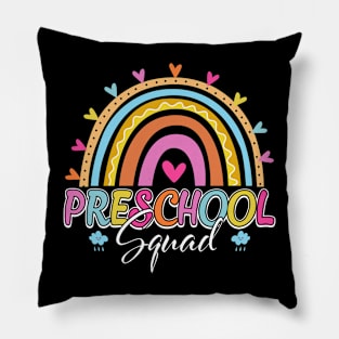 Back To School Preschool Squad Rainbow Teachers Pillow