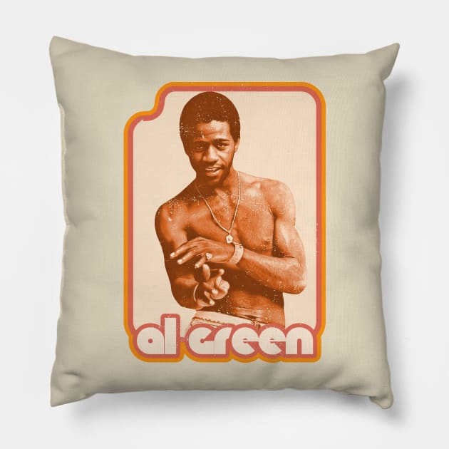 Vintage Fade Al Green Pillow by darklordpug