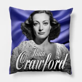 Joan Crawford Purple background Pillow