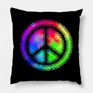 HIPPIE Peace Sign Pillow