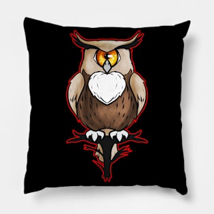 One Eyes Owl Looking At You Halloween Pillow