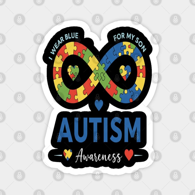 Autism Son Tee - Infinity Love Awareness Design Magnet by OUTFITPAW