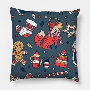 Christmas pattern gingerbread Pillow