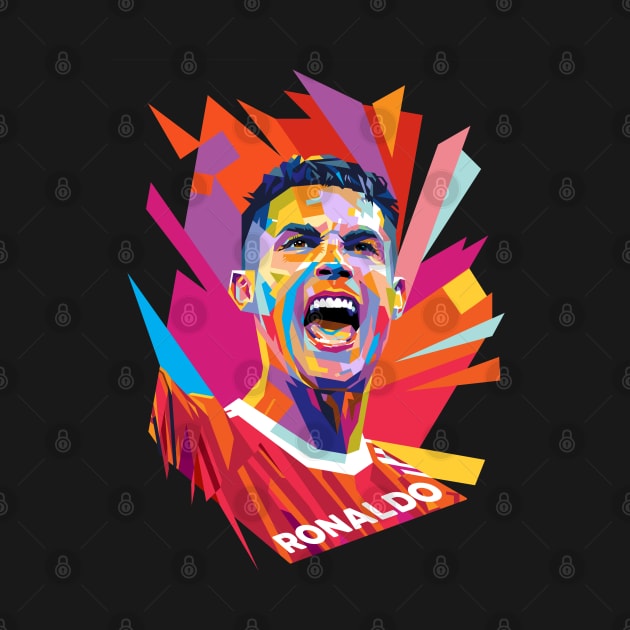 Cristiano Ronaldo 7 Pop Art #2 by Laksana Ardie Store