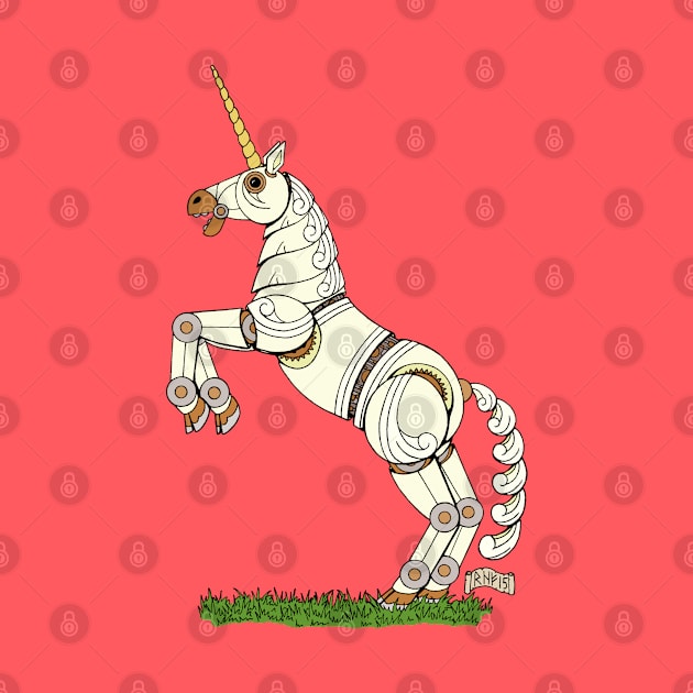 Mechanical Unicorn by AzureLionProductions