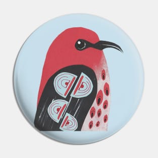 Native Birds of Australia Collage - Set 5 Scarlet Honeyeater Pin