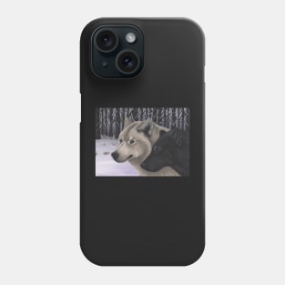 Wolf Pack in the Snow Phone Case