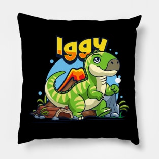 Cute Iguanodon Dino Cartoon Pillow