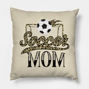 Soccer Mom with Leopard Print Net and Soccer Ball Pillow