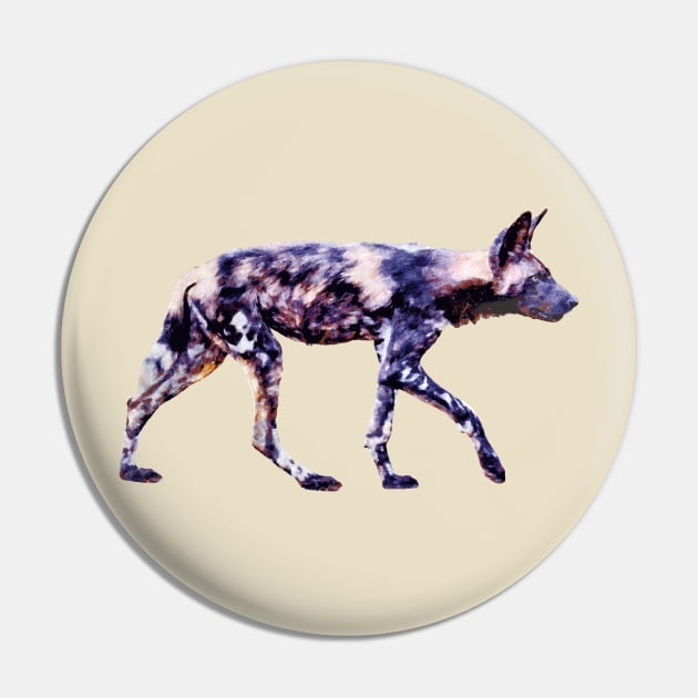 African Wild Dog Impressionist Artwork for Wild Dog Fans Pin by scotch